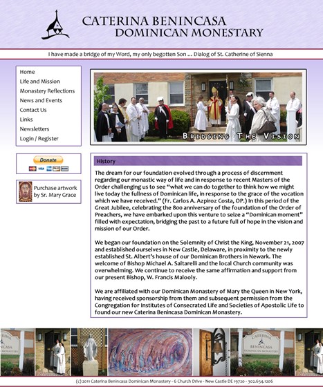 Websites: Caterina Benincasa Monastery