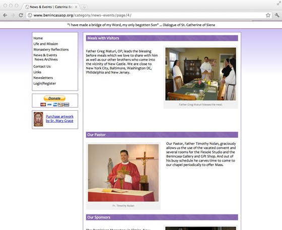 Websites: Caterina Benincasa Monastery